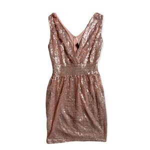 Sujan SZ S NWT Rose Gold sequin dress